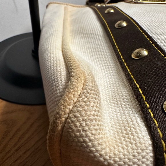 Louis Vuitton Canvas Ivory & Yellow Two-Tone Tote - Picture 12 of 15